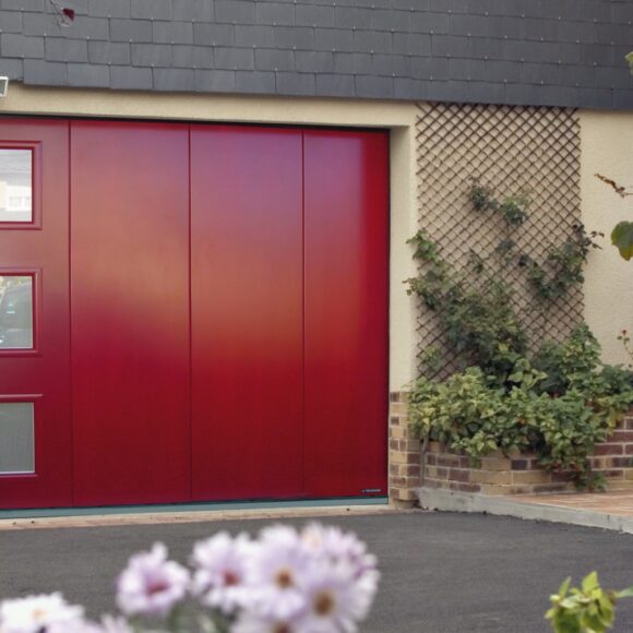 Porte de garage coulissante Linconyl rouge