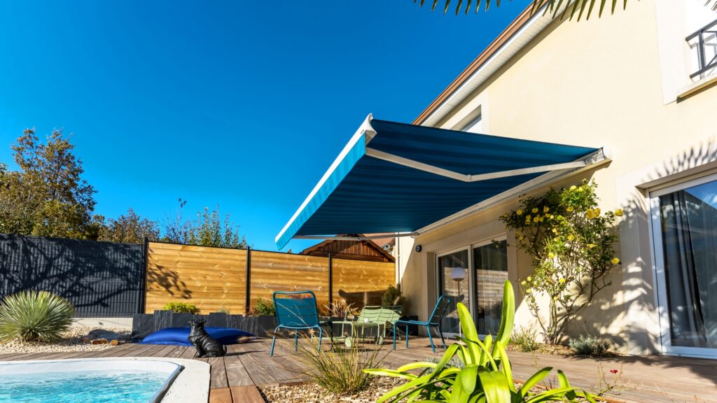 Store banne Linconyl bleu